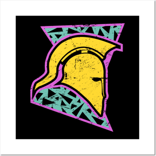 Rad 90s Greek Sparta Helmet Posters and Art